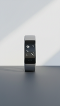 Minimalist Fitness Tracker in Black Polymer